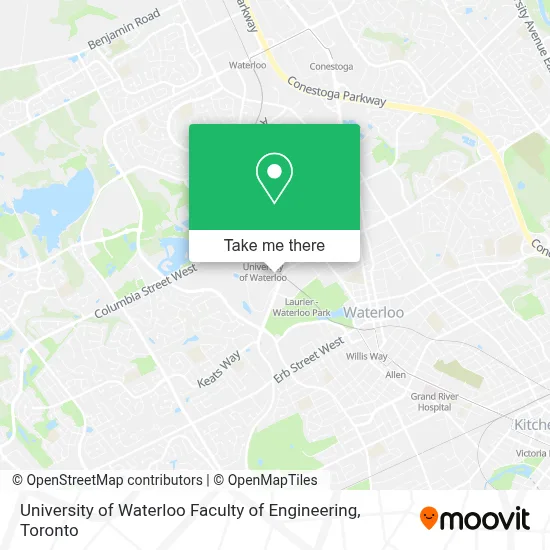 University of Waterloo Faculty of Engineering map