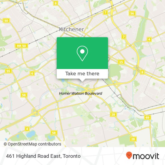 461 Highland Road East map