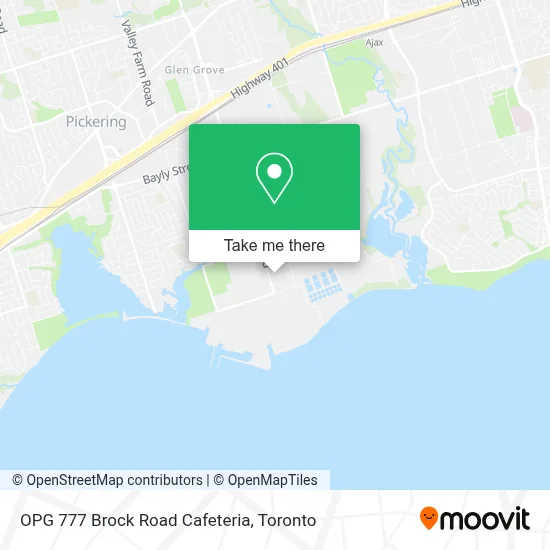 OPG 777 Brock Road Cafeteria map