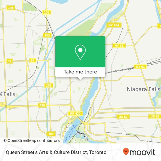 Queen Street's Arts & Culture District map