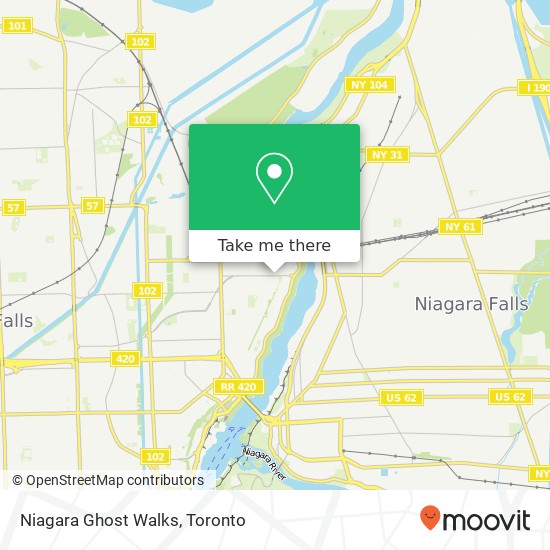 Niagara Ghost Walks map