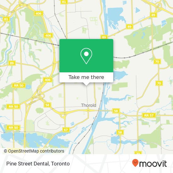 Pine Street Dental map