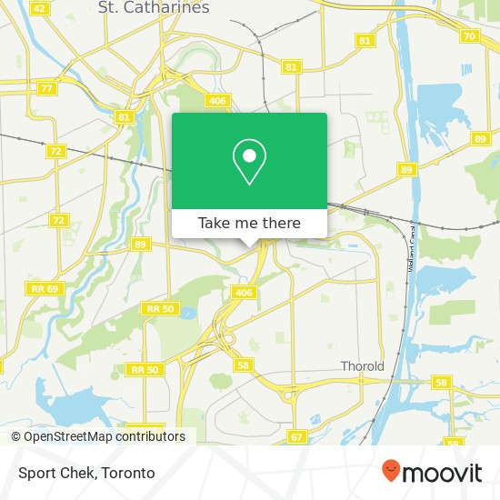 Sport Chek map