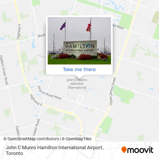 John C Munro Hamilton International Airport map