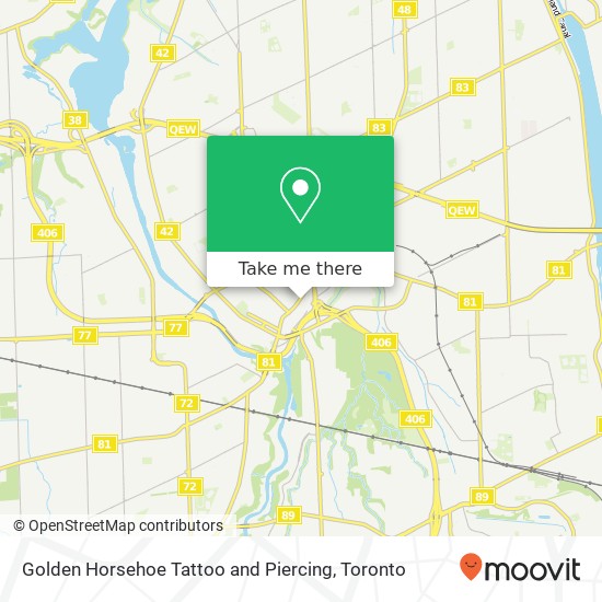 Golden Horsehoe Tattoo and Piercing map