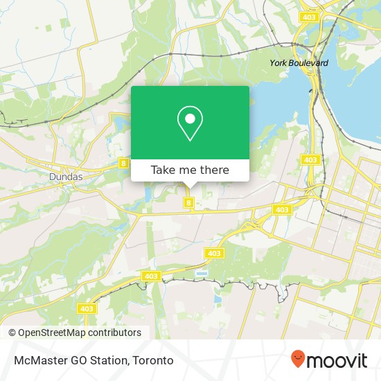 McMaster GO Station map