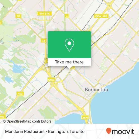 Mandarin Restaurant - Burlington map