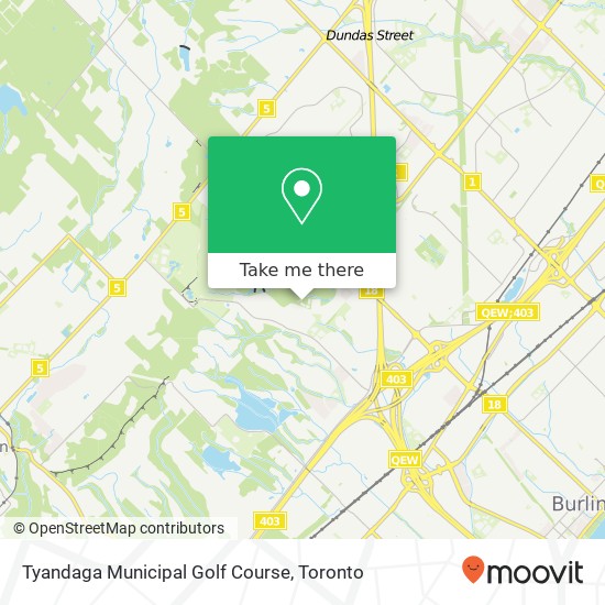 Tyandaga Municipal Golf Course map