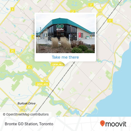 Bronte GO Station map