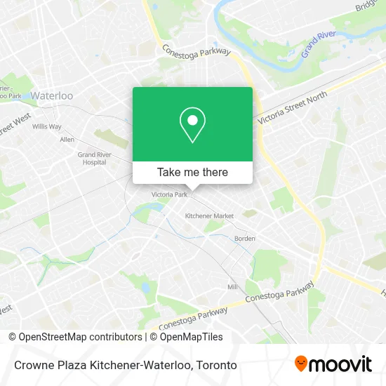 Crowne Plaza Kitchener-Waterloo map
