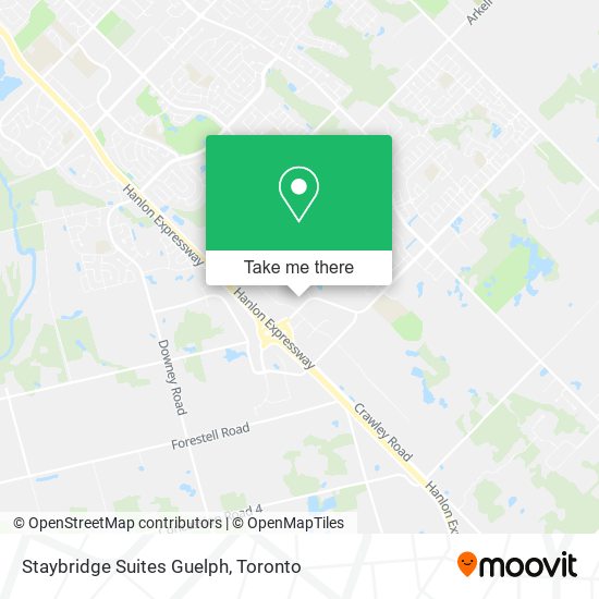 Staybridge Suites Guelph map