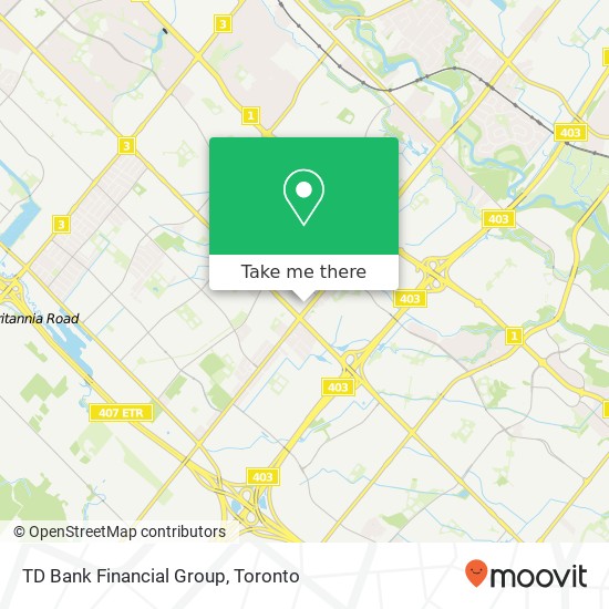 TD Bank Financial Group map