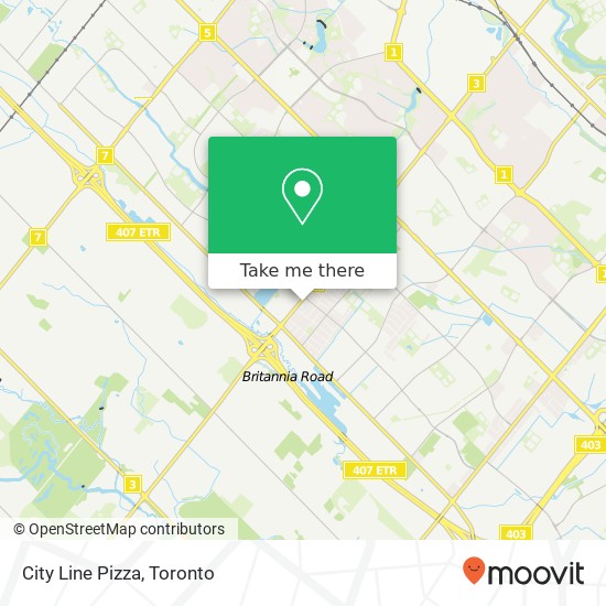 City Line Pizza map
