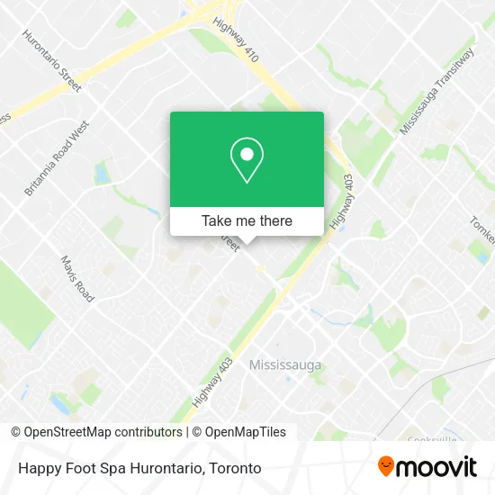 Happy Foot Spa Hurontario map