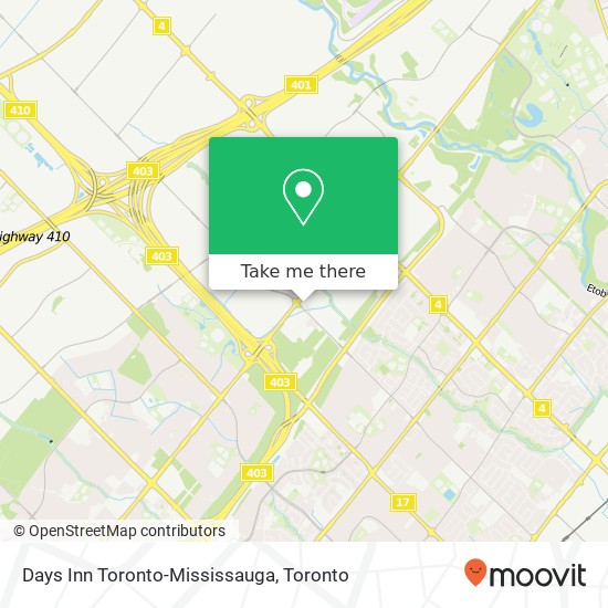 Days Inn Toronto-Mississauga map