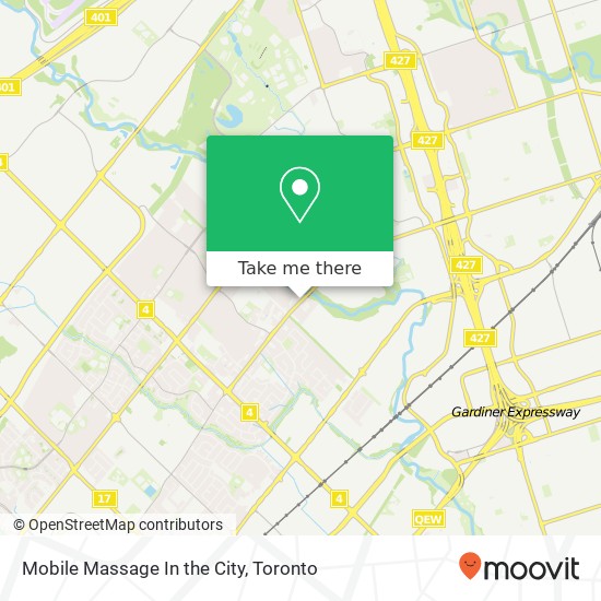 Mobile Massage In the City map
