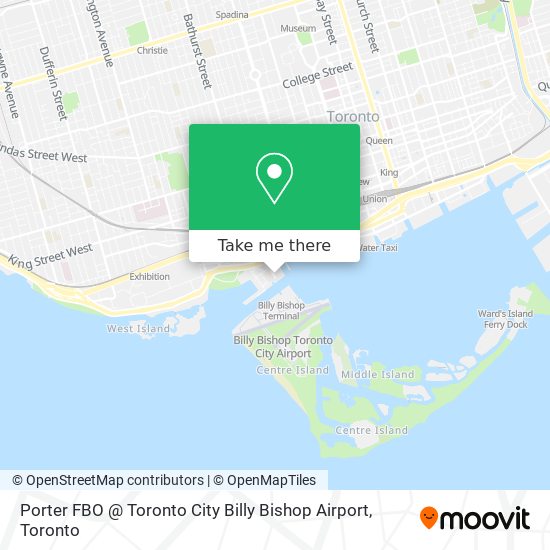 Porter FBO @ Toronto City Billy Bishop Airport map