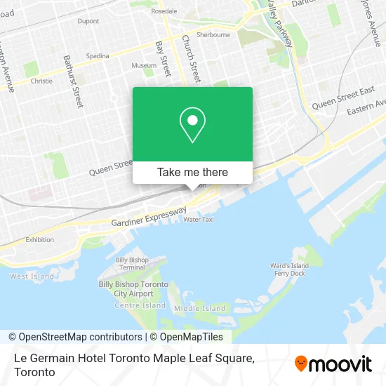 Le Germain Hotel Toronto Maple Leaf Square map