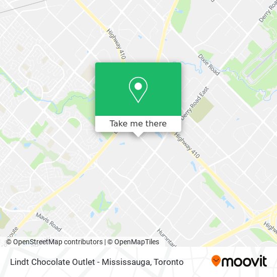 Lindt Chocolate Outlet - Mississauga map