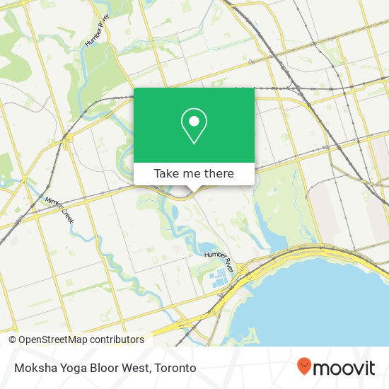 Moksha Yoga Bloor West map