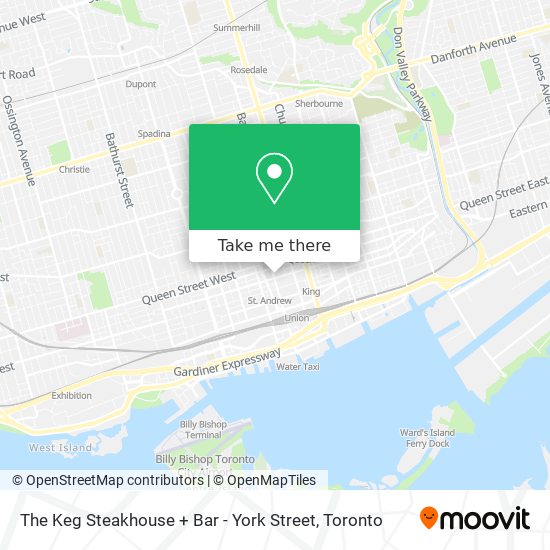 The Keg Steakhouse + Bar - York Street map