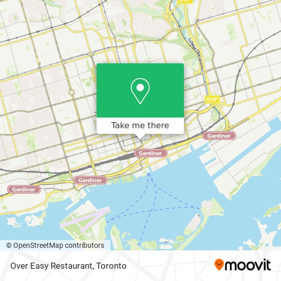 Over Easy Restaurant map