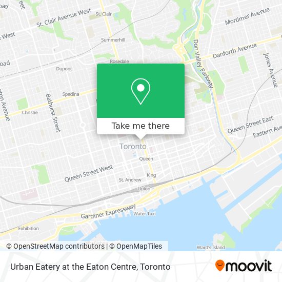 Urban Eatery at the Eaton Centre map
