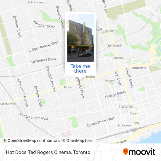 Hot Docs Ted Rogers Cinema map