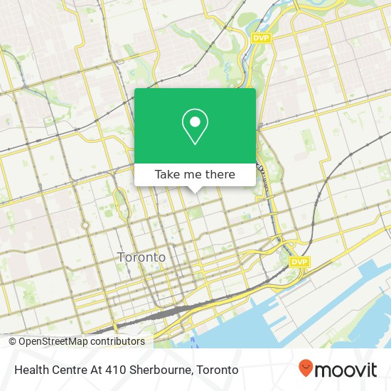 Health Centre At 410 Sherbourne map