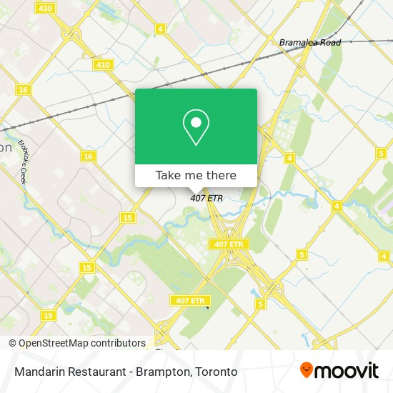Mandarin Restaurant - Brampton map