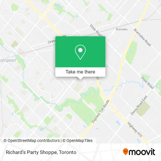 Richard's Party Shoppe map
