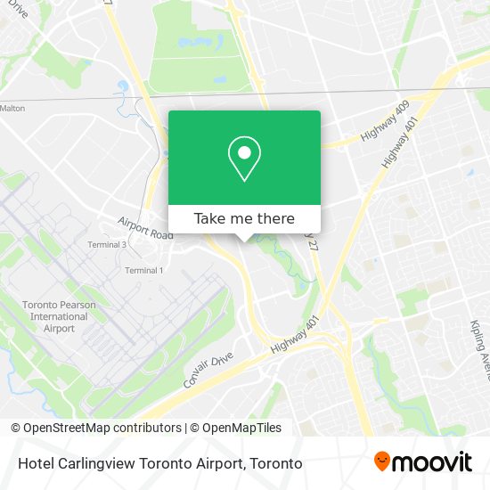 Hotel Carlingview Toronto Airport map