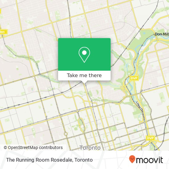 The Running Room Rosedale map