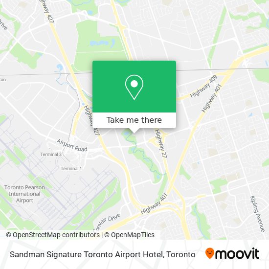 Sandman Signature Toronto Airport Hotel map