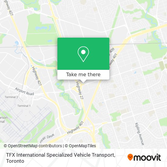 TFX International Specialized Vehicle Transport map