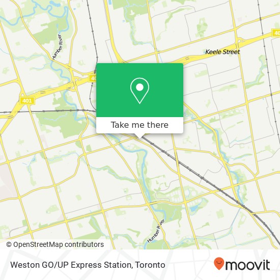 Weston GO/UP Express Station map