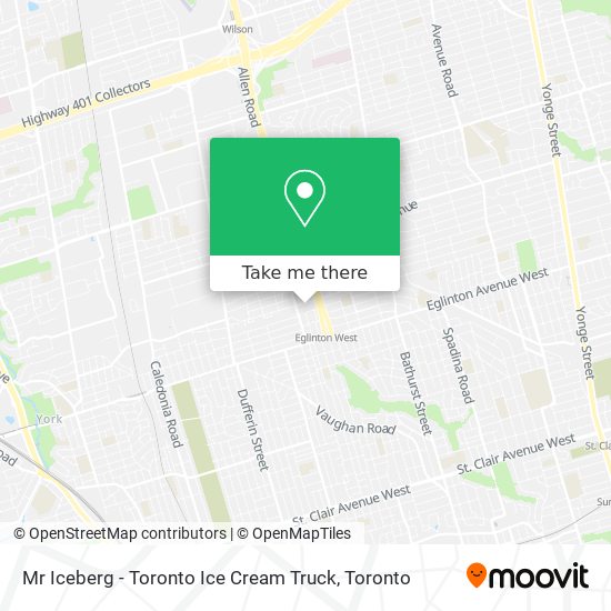 Mr Iceberg - Toronto  Ice Cream Truck map