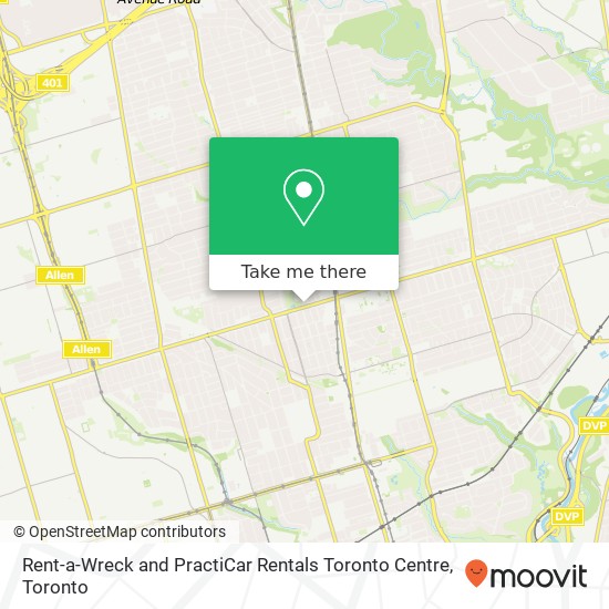 Rent-a-Wreck and PractiCar  Rentals Toronto  Centre plan