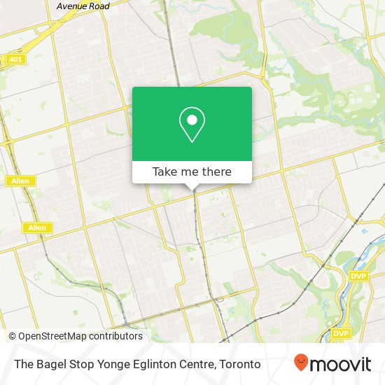 The Bagel Stop Yonge Eglinton Centre map