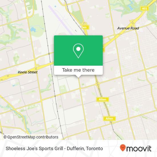 Shoeless Joe's Sports Grill - Dufferin map