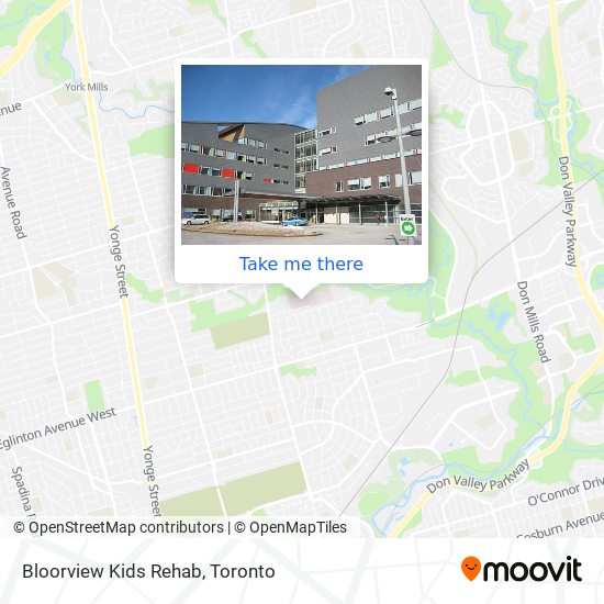 Bloorview Kids Rehab map