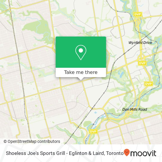 Shoeless Joe's Sports Grill - Eglinton & Laird plan