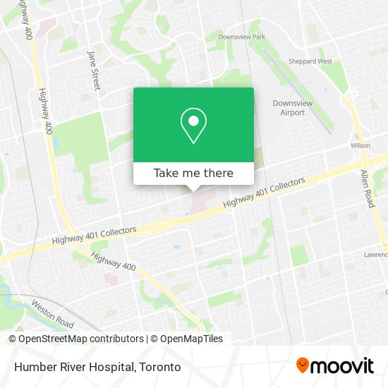 How to get to Humber River Hospital in Toronto by bus, subway or Streetcar?