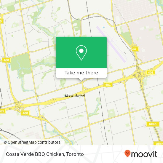 Costa Verde BBQ Chicken map