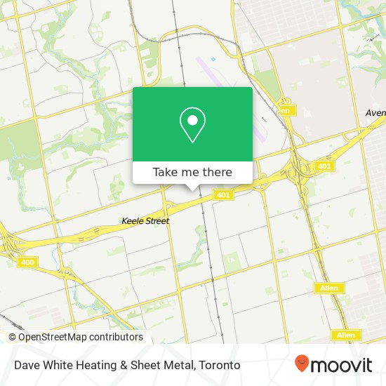 Dave White Heating & Sheet Metal map