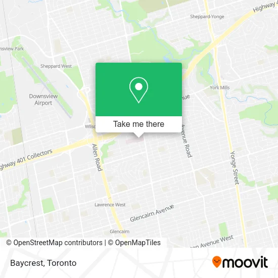 Baycrest map
