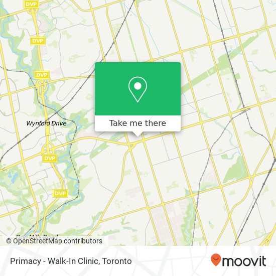 Primacy - Walk-In Clinic map