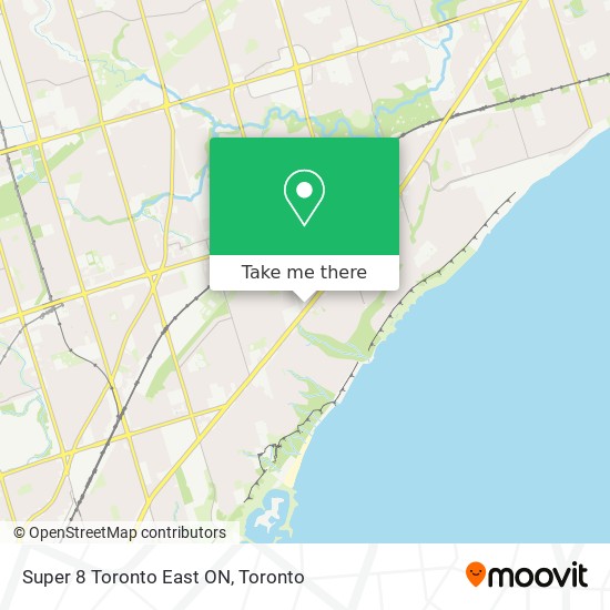 Super 8 Toronto East ON map