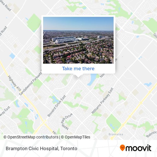 Brampton Civic Hospital map