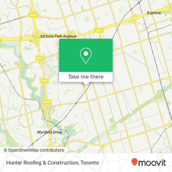 Hunter Roofing & Construction map